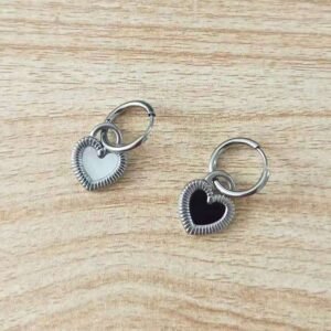 aretes corazon bw plateado