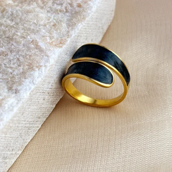 Anillo Cleopatra Negro Joyeria Loeva