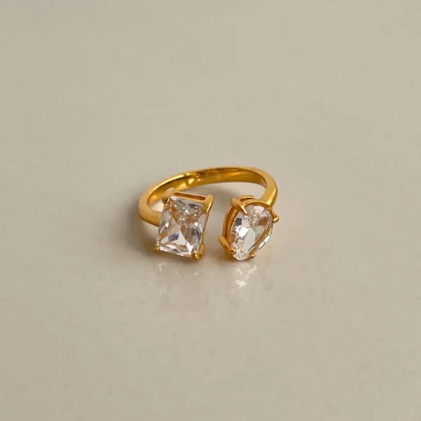 Anillo Zirconia Blanca Joyeria Loeva