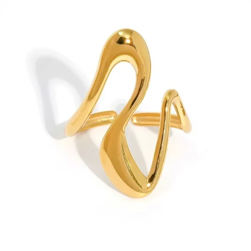 anillo irregular dorado