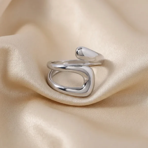 anillo serp plateado