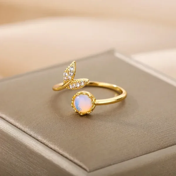 Anillo Sirena Dorado Joyeria Loeva