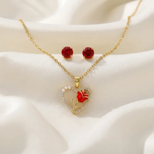 arete collar corazon zirconias pack