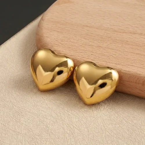 arete corazon grande dorado