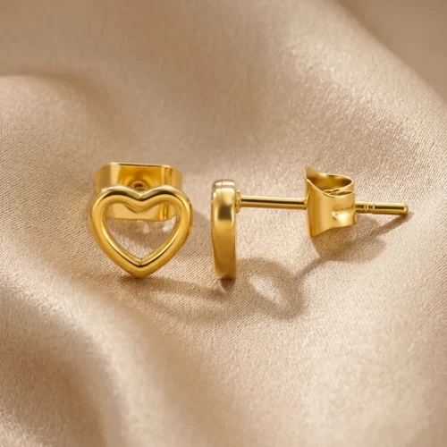 arete mini corazon dorado