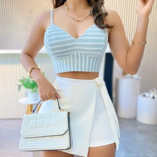 blusa amparo rayas menta