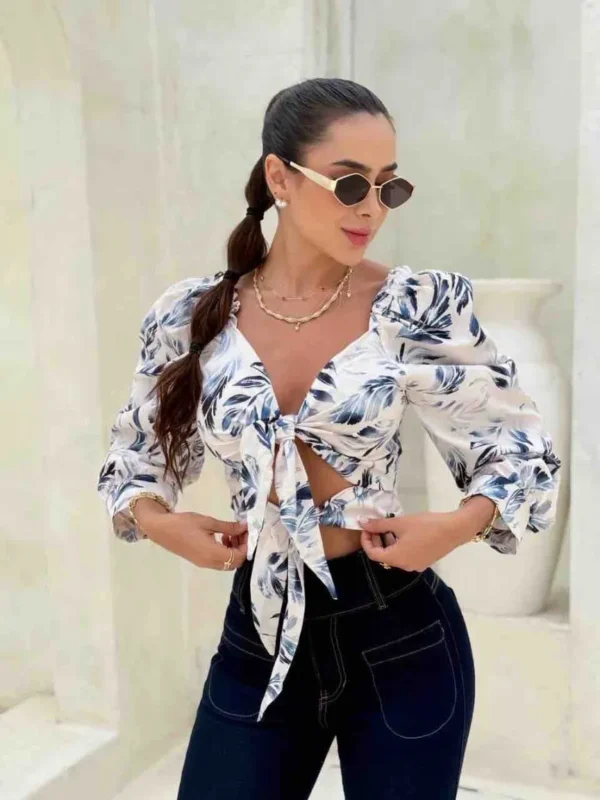 blusa aura azul