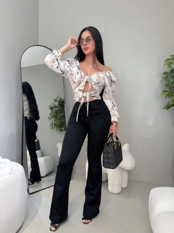 blusa aura beige
