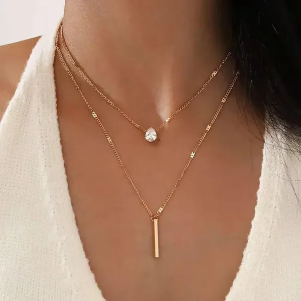 collar doble pendiente