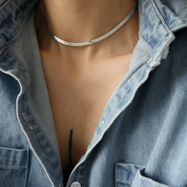 collar individual plateado