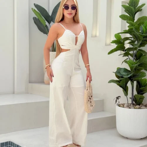 enterizo largo elise crudo