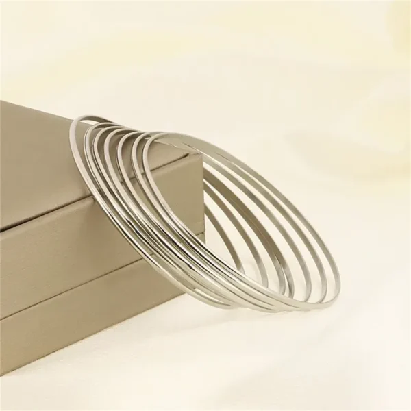 pulsera multilinea plateado