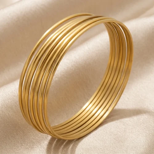 pulsera multiple dorada