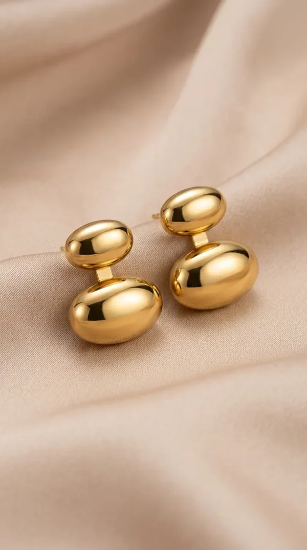 Aretes Oval Dorado