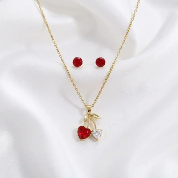 Set Collar-Aretes Love