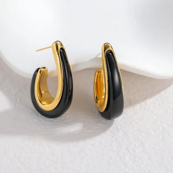Aretes Moon Negro